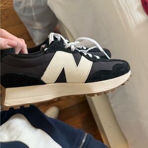 New Balance Black and White Retro Runner Sneakers